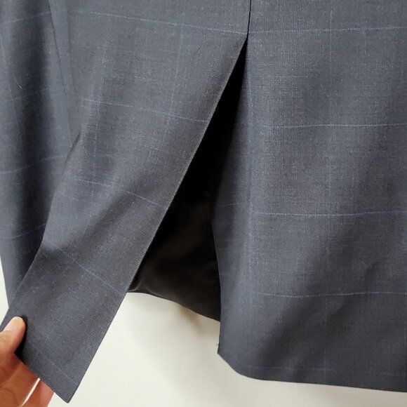 Lauren Ralph Lauren Blazer Men's 44L Flawed Wool Plaid Navy Blue Old Money Acade - Picture 7 of 12